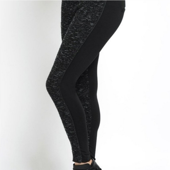 Lysse Women's Boucle Knit Legging 5207L Black High Waist Size Medium - Picture 3 of 8